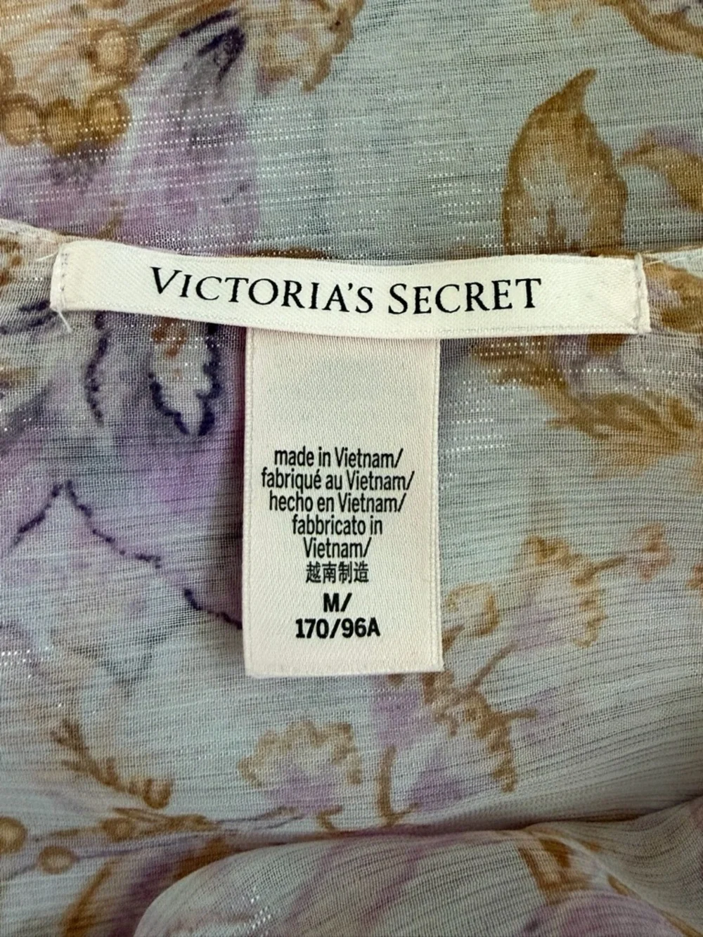 Victoria’s Secret Floral Maxi Dress M Pink Tiered Chiffon Boho Strappy - Picture 6 of 11